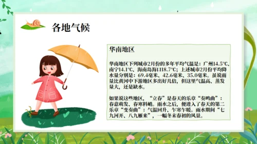 雨水节气小孩背景通用PPT课件