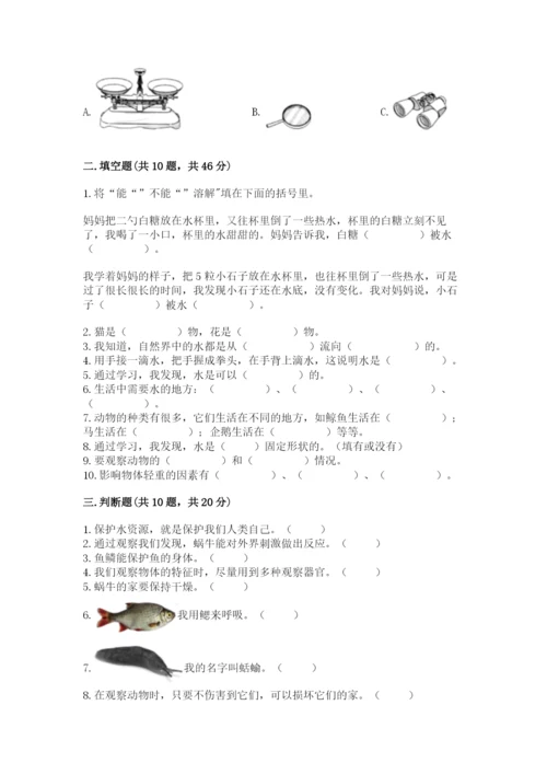 教科版一年级下册科学期末测试卷精品【名师系列】.docx