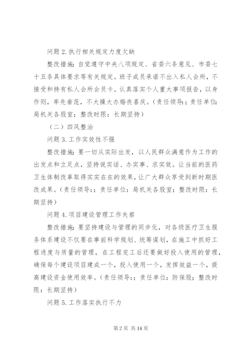 县卫计局党的群众路线教育实践活动整改方案.docx