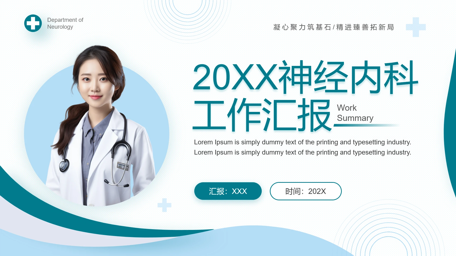 医院神经内科年度工作汇报年终工作总结报告PPT