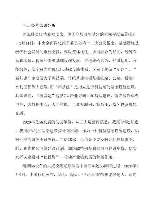 哈尔滨5G产业项目经营分析报告