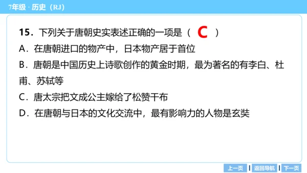 第一单元 隋唐时期：繁荣与开放的时代 期末复习课件