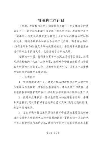 管弦科工作计划.docx