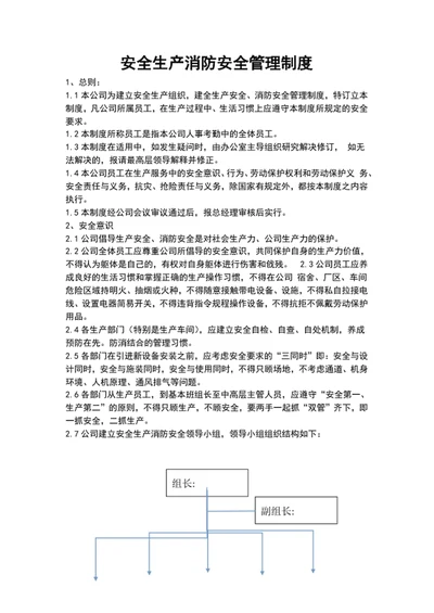 安全生产消防安全管理制度范文word