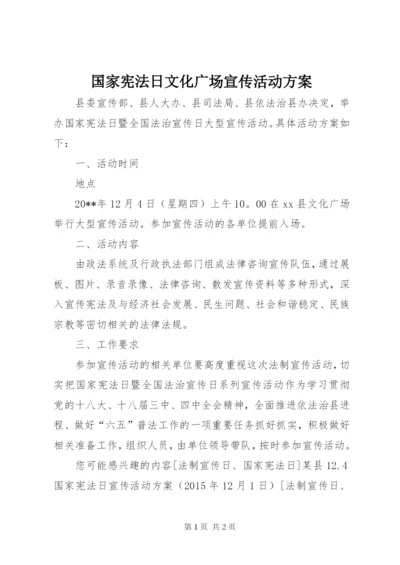 国家宪法日文化广场宣传活动方案.docx