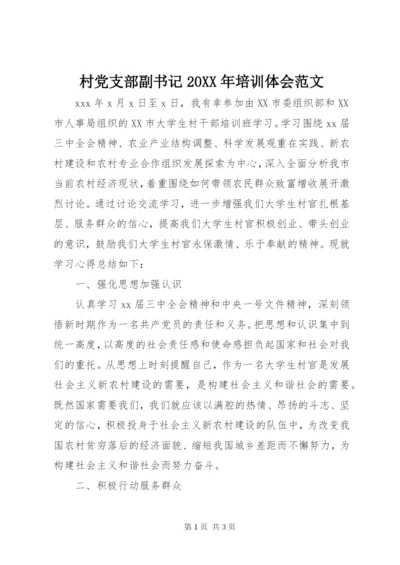 村党支部副书记某年培训体会范文.docx