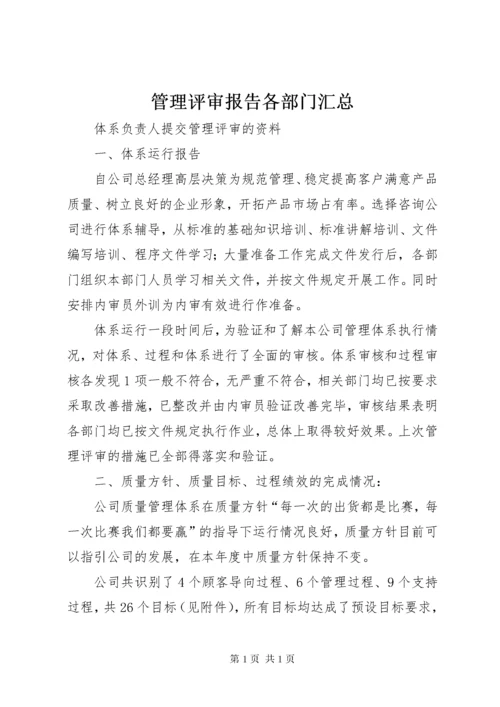 管理评审报告各部门汇总 (4).docx