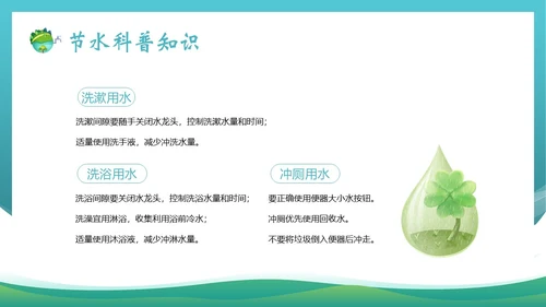 全国城市节水宣传周节约用水宣传PPT课件