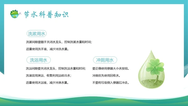 全国城市节水宣传周节约用水宣传PPT课件