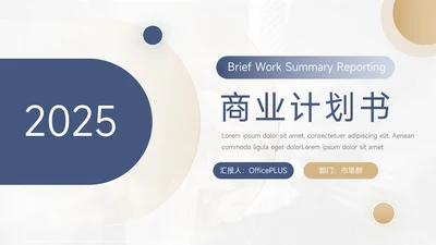 蓝金高端商业计划书PPT模板
