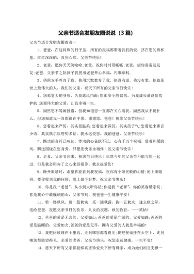 父亲节适合发朋友圈说说（3篇）.docx