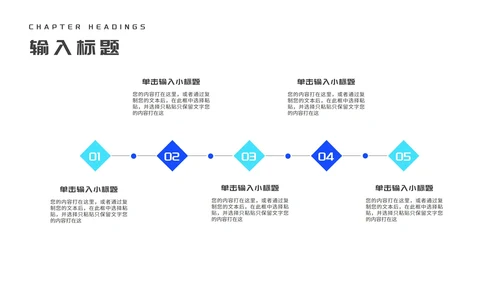蓝色简约风数据走势述职报告PPT模板