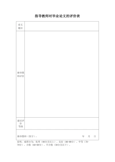 【精编】指导教师对毕业论文的评价表.docx