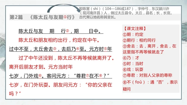 8 《世说新语》二则《陈太丘与友期行》课件