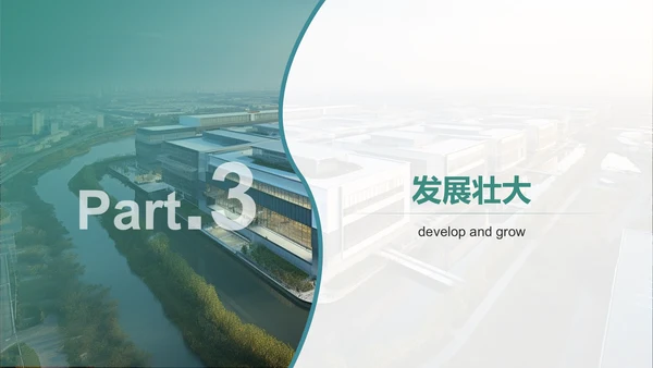绿色商务风企业介绍：从创立到发展历程PPT模板