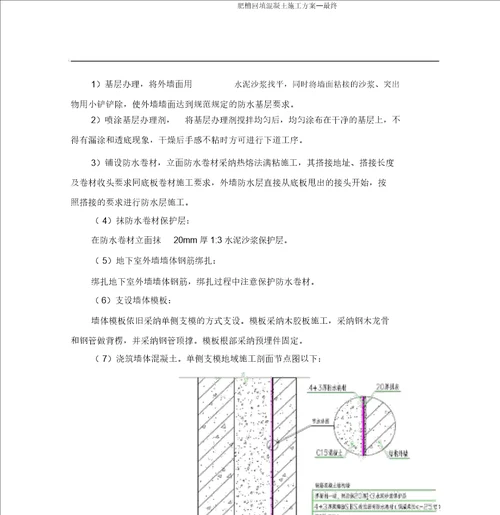 肥槽回填混凝土施工方案最终2015.9.25