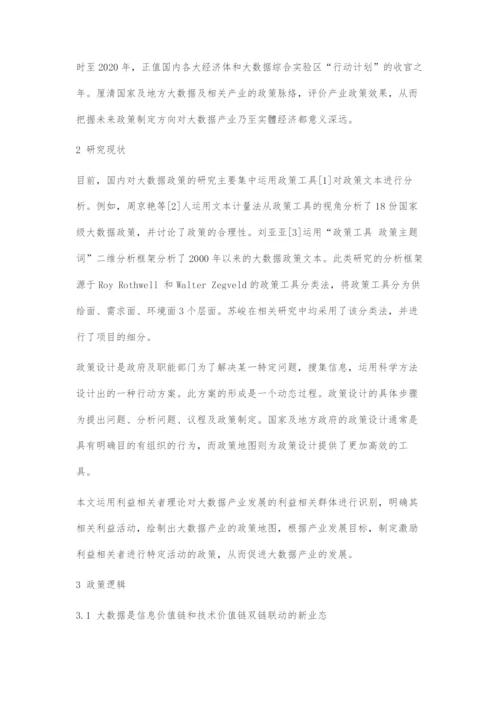 基于政策地图的中国大数据产业发展政策变迁.docx