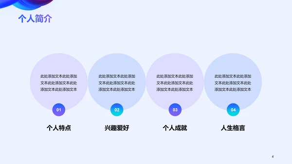 蓝色渐变创意流体教育培训竞聘述职PPT