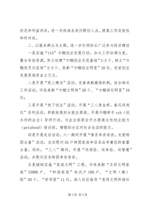 有关妇联的工作计划范文.docx