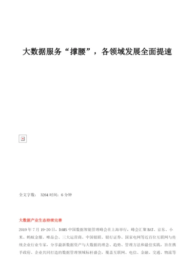 大数据服务助力各领域发展全面提速.docx