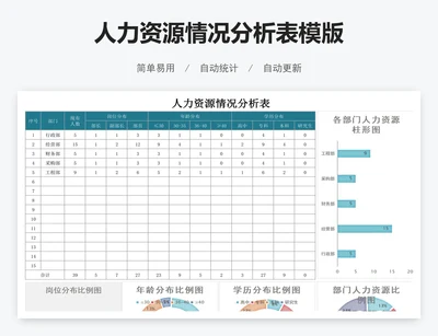 人力资源情况分析表模版