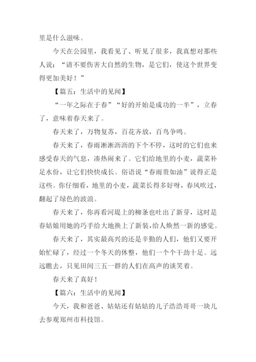 生活中的见闻作文300字.docx