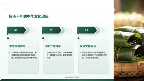 绿色复古风解读传统端午节PPT模板