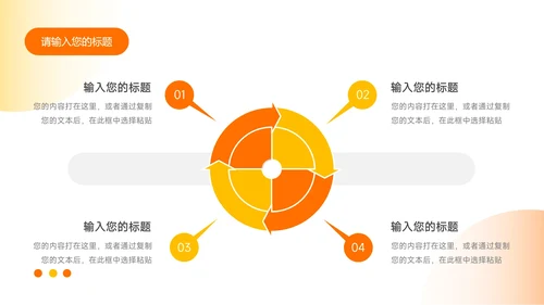 橙色渐变实用简洁教育教学通用PPT模板