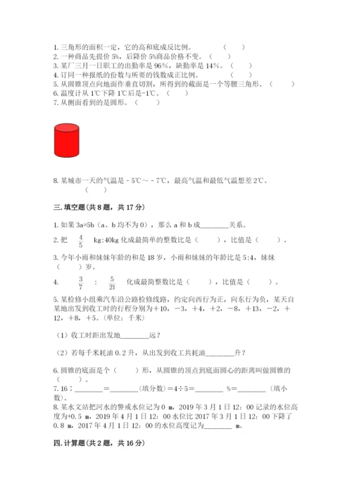 六年级下册数学期末测试卷附完整答案【典优】.docx