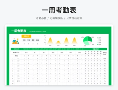 一周考勤表
