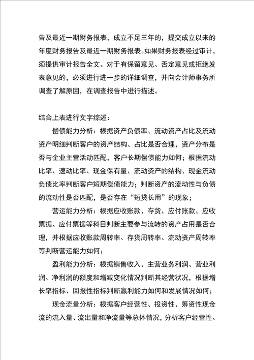 关于某公司授信xx万元的调查报告