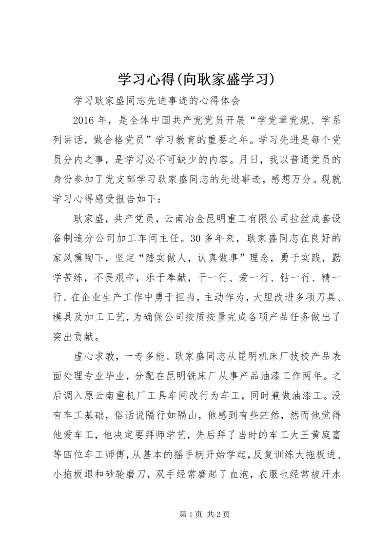 学习心得(向耿家盛学习) (4).docx