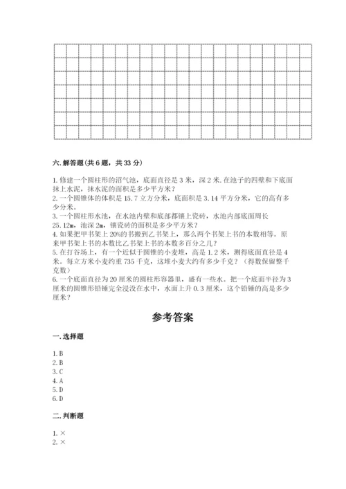 重庆市巫溪县六年级下册数学期末测试卷往年题考.docx