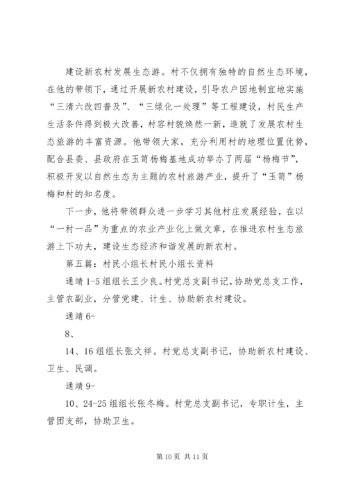 优秀村民小组长先进事迹材料.docx