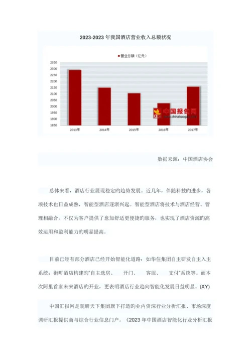 中国酒店智能化行业分析报告-行业运营态势与投资前景预测.docx