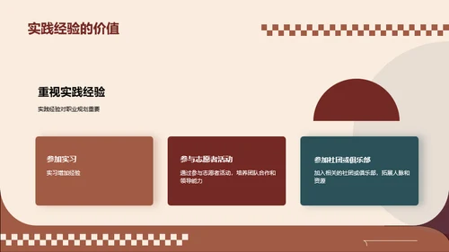美拉德风简约大学生职业生涯规划