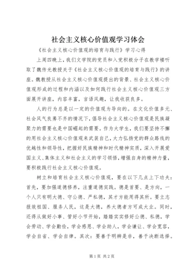 社会主义核心价值观学习体会 (8).docx