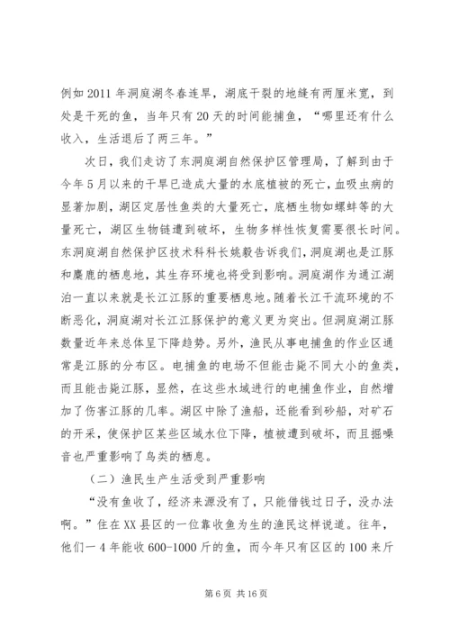 洞庭湖规划报告意见.docx