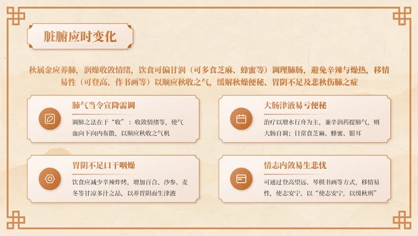 棕色中国风秋季养生中医课堂PPT模板