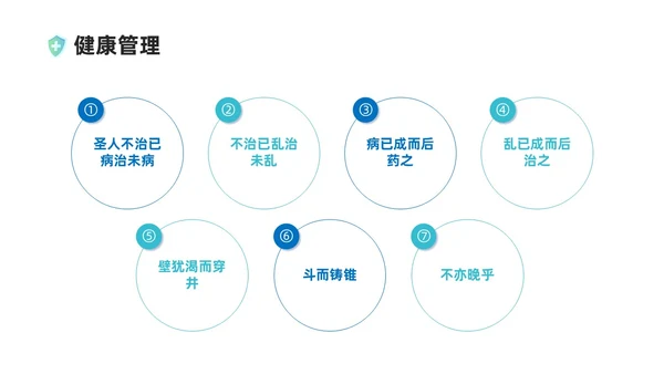 蓝绿色插画风管理好自己的健康培训课件健康管理