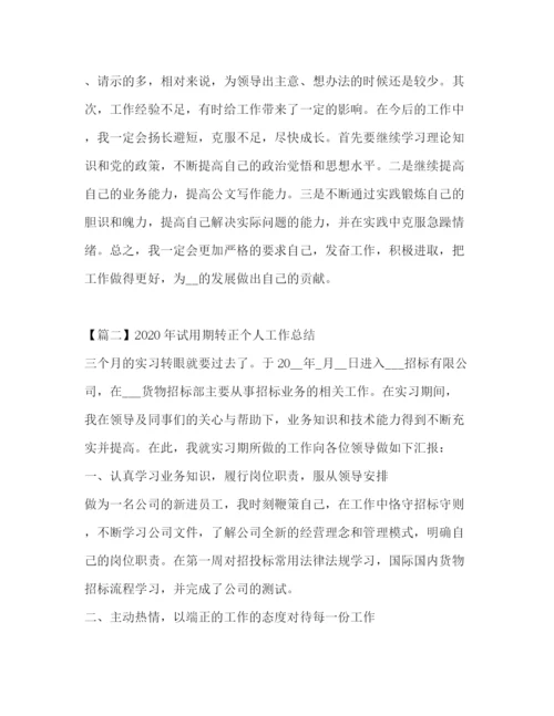 精编之委托书年试用期转正个人工作总结.docx