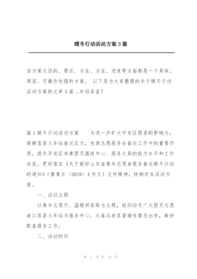 暖冬行动活动方案3篇.docx