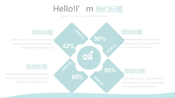 蓝色医疗医学大脑研究动态PPT模板