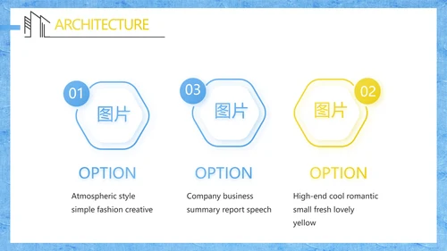 蓝色调北欧极简室内设计方案汇报工作总结汇报PPT动态模板