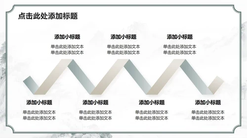 绿色山水中国风课前演讲专题汇报PPT模板