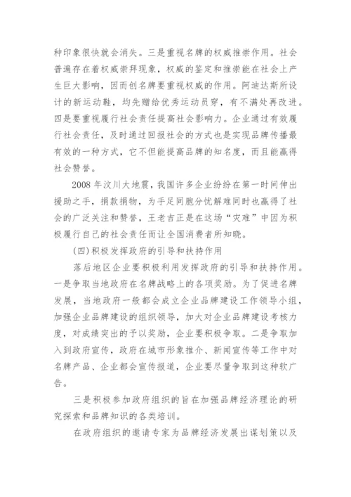 论经济欠发达地区企业名牌战略实施与区域经济发展论文.docx