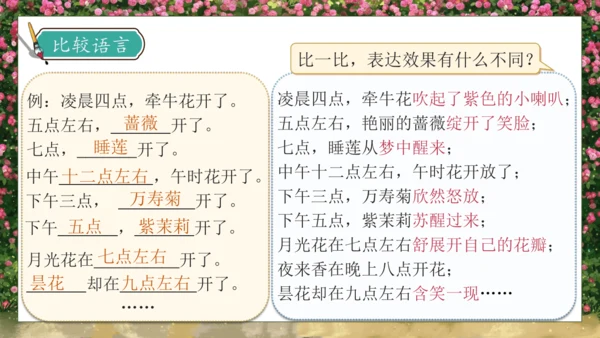 【核心素养】部编版语文三年级下册-13. 花钟 第2课时（课件）