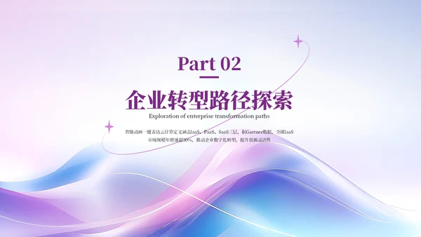 紫色简约风高级IT互联网PPT模板