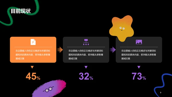 黑色简约扁平艺术设计毕业答辩PPT