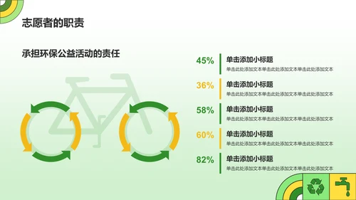 绿色插画风志愿者招募公益宣传PPT模板